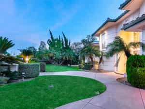 FRONT YARD TWILIGHT VIEW