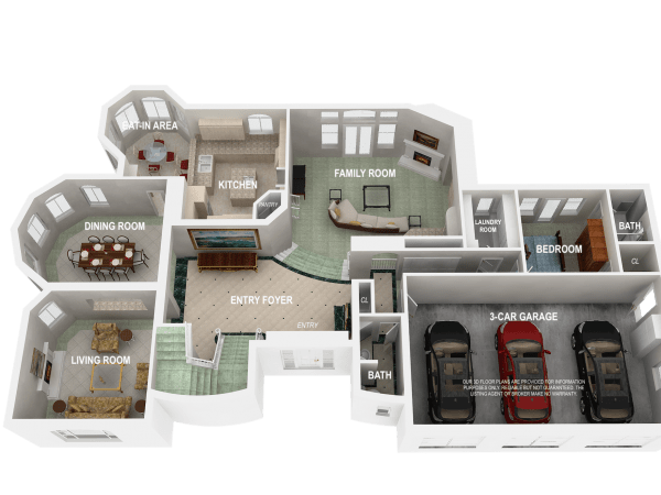 3D Floor Plan-Main Level MLS1
