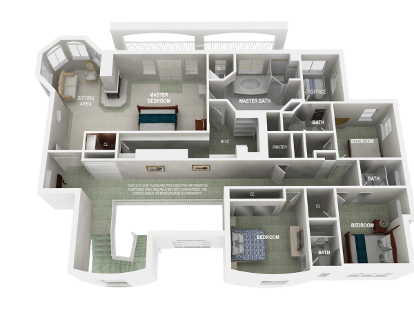 3D Floor Plan-Second Level MLS3