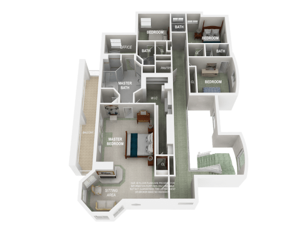 3D Floor Plan-Second Level MLS4