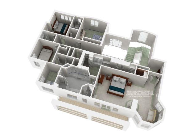 3D Floor Plan-Second Level MLS7