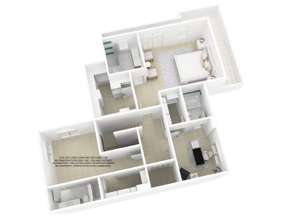 3D Floor Plan-Second Floor6