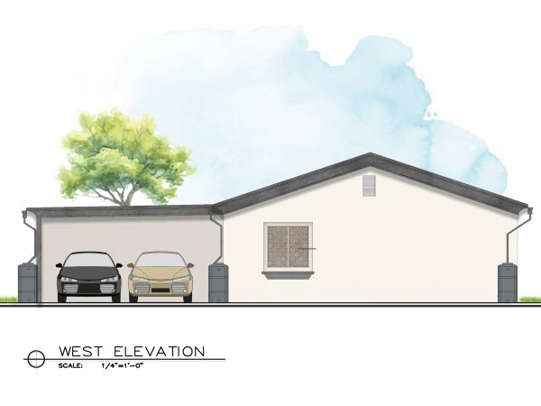 Unit 1-West Elevation