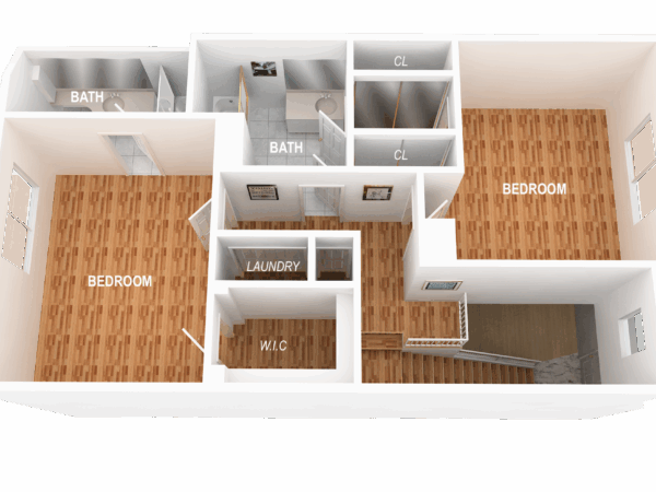 3D FLOOR PLAN-SECOND FLOOR3