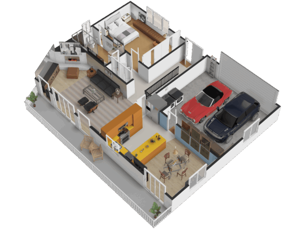 3D Floor Plan-Ground Level2