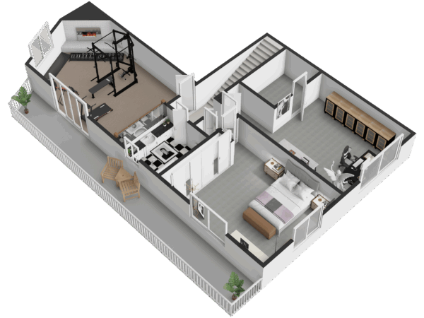 3D Floor Plan-Lower Level2