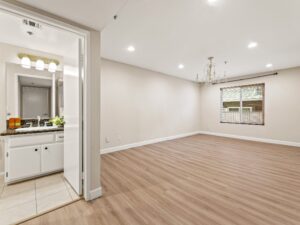 Master bed and bath corner