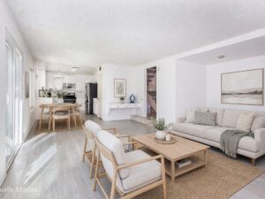 Family Room & Breakfast Nook-After Virtual Staging